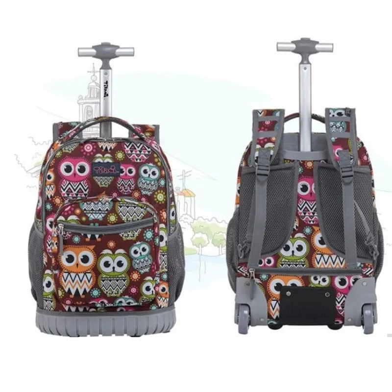 

One-way wheel children's backpack,Children's schoolbag,Trolley double shoulder bag,Youth travel bags,16"/18"boarding suitcase