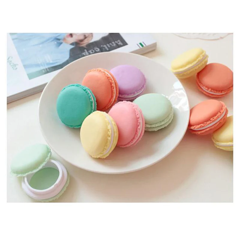 Sqinans Macaron Design Portable Mini Jewelry Storage Box Candy Color Jewelry Ring Necklace Carrying Case Organizer 1PC