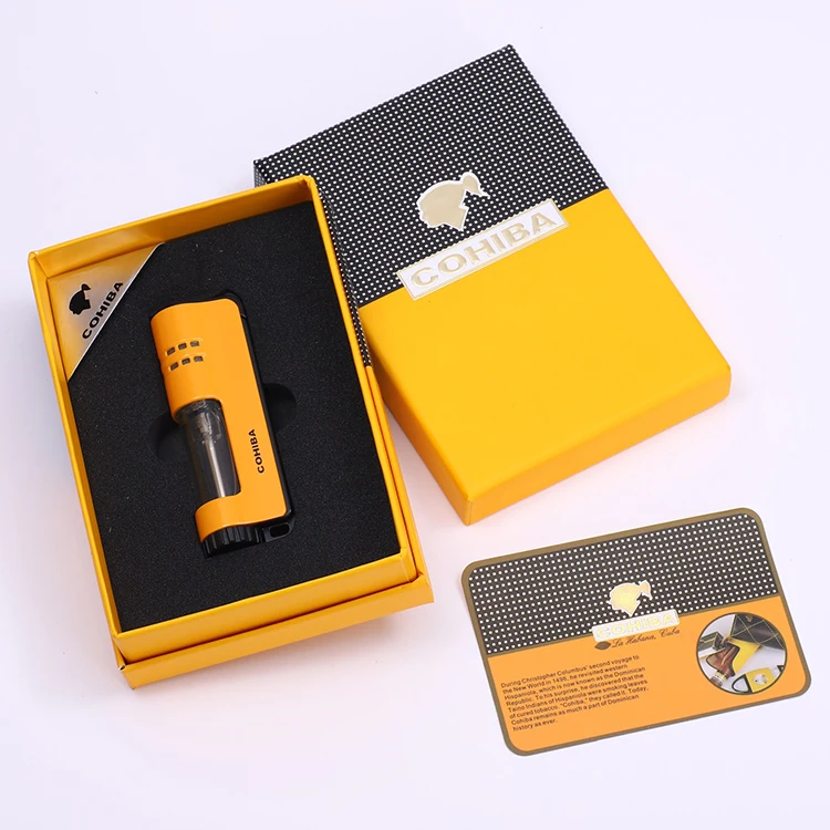 COHIBA гаджеты ветрозащитные 1 факел струйное пламя сигары легче чем газ бутан