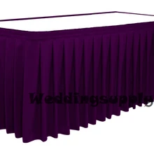Fuschia полиэстер Таблица Плинтус для свадьбы с Зажимы