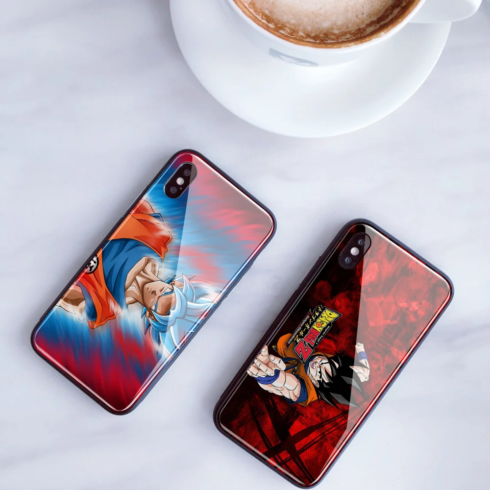 Чехол для телефона Dragon Ball DIY для iPhone 5 5S E 7 8 6 S Plus capa, закаленное стекло, чехол для телефона iPhone 11 Pro X XR XS MAX