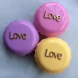 Металлический чехол для объектива с надписью Love Decoration Sweet Macarons конфетный цветной милый встроенный зеркальный круглый контейнер для