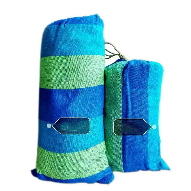 Радужный цвет-портативный 130 кг несущей открытый сад подвесной гамак кровать путешествия Кемпинг качели выживания Открытый спальный - Цвет: Blue