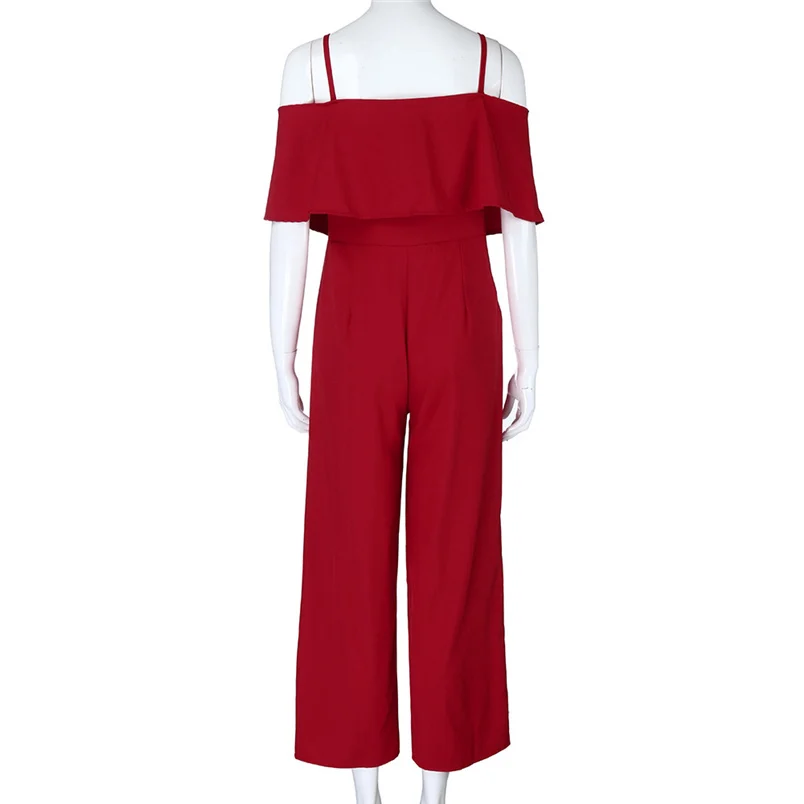 Jumpsuit Summer Women Long 2018 New Brand Hollow Out Bodysuits Sexy Clubwear Wide Legs Pants Elegant Jumpsuit combinai #J08 (8)