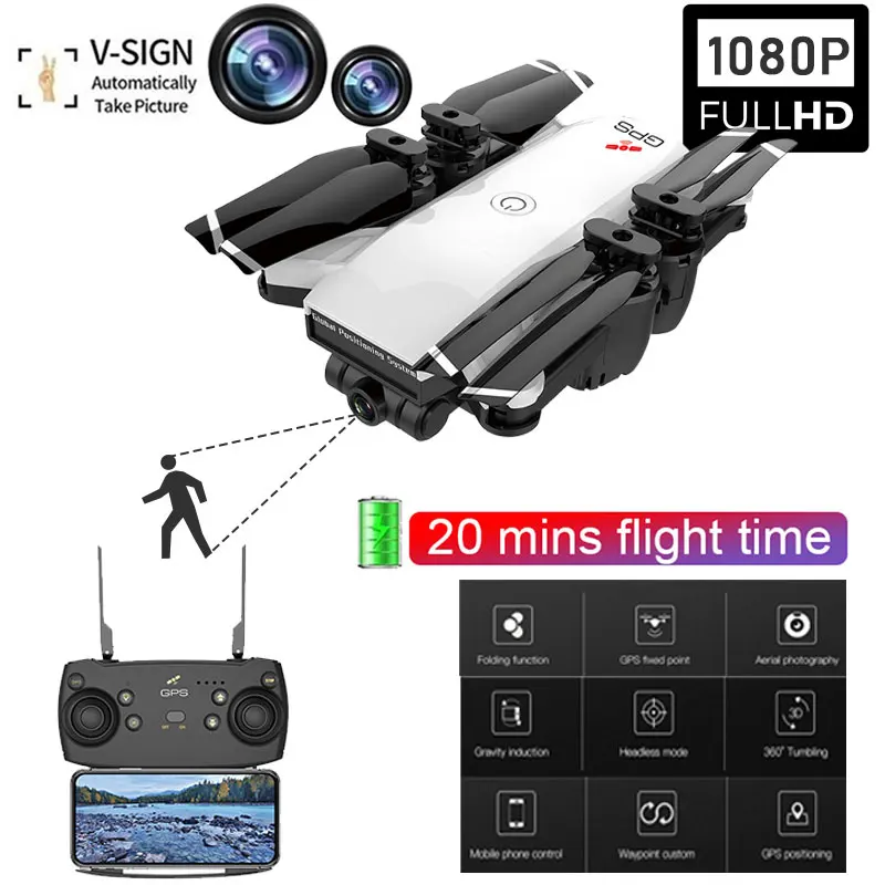 

JD-20G JD20G WiFi FPV Foldable RC Drone 1080P HD Camera 15mins Flight Time RC Quadcopter RTF Drone
