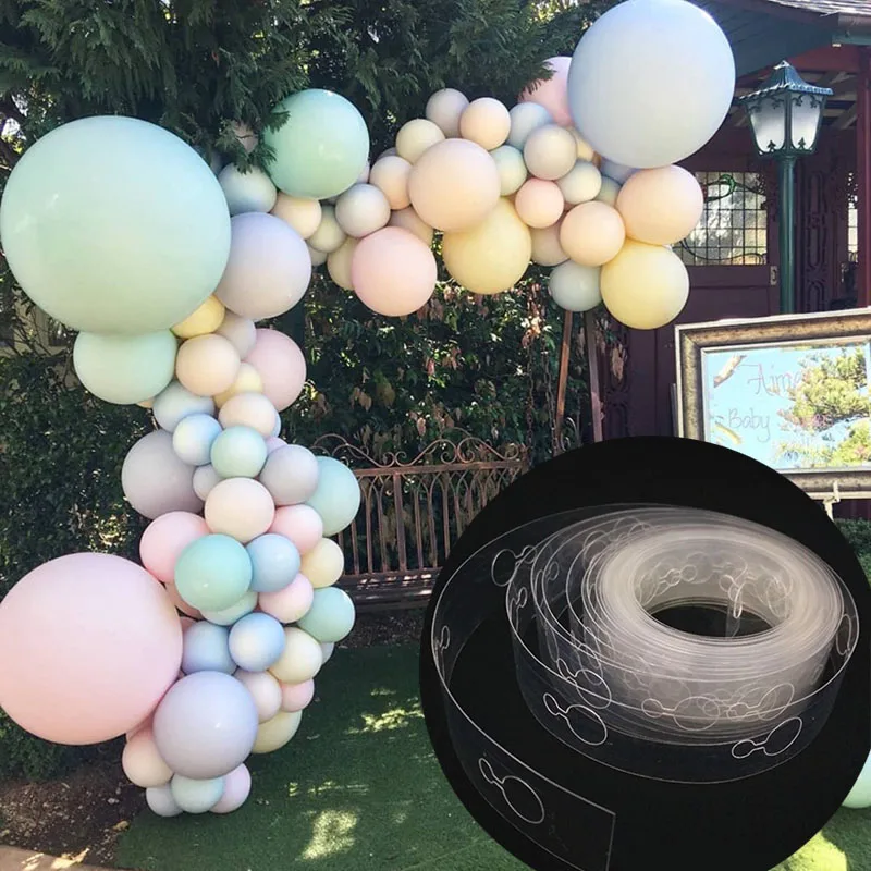 

5M/roll Wedding Decor Ballon Arch Chain Festival DIY Rubber Chain Latex Balloons Accessories Baby Shower Birhday Party Supplies