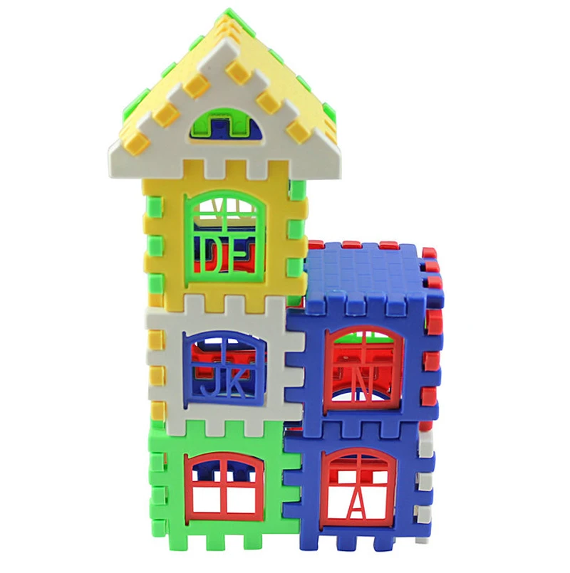 Plastic Toy House Building Blocks Baby 