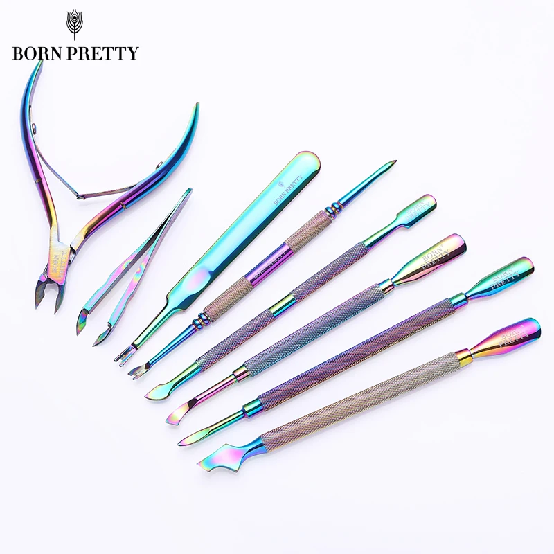 BORN PRETTY красочный инструмент для дизайна ногтей кусачки кутикулы и Ножницы