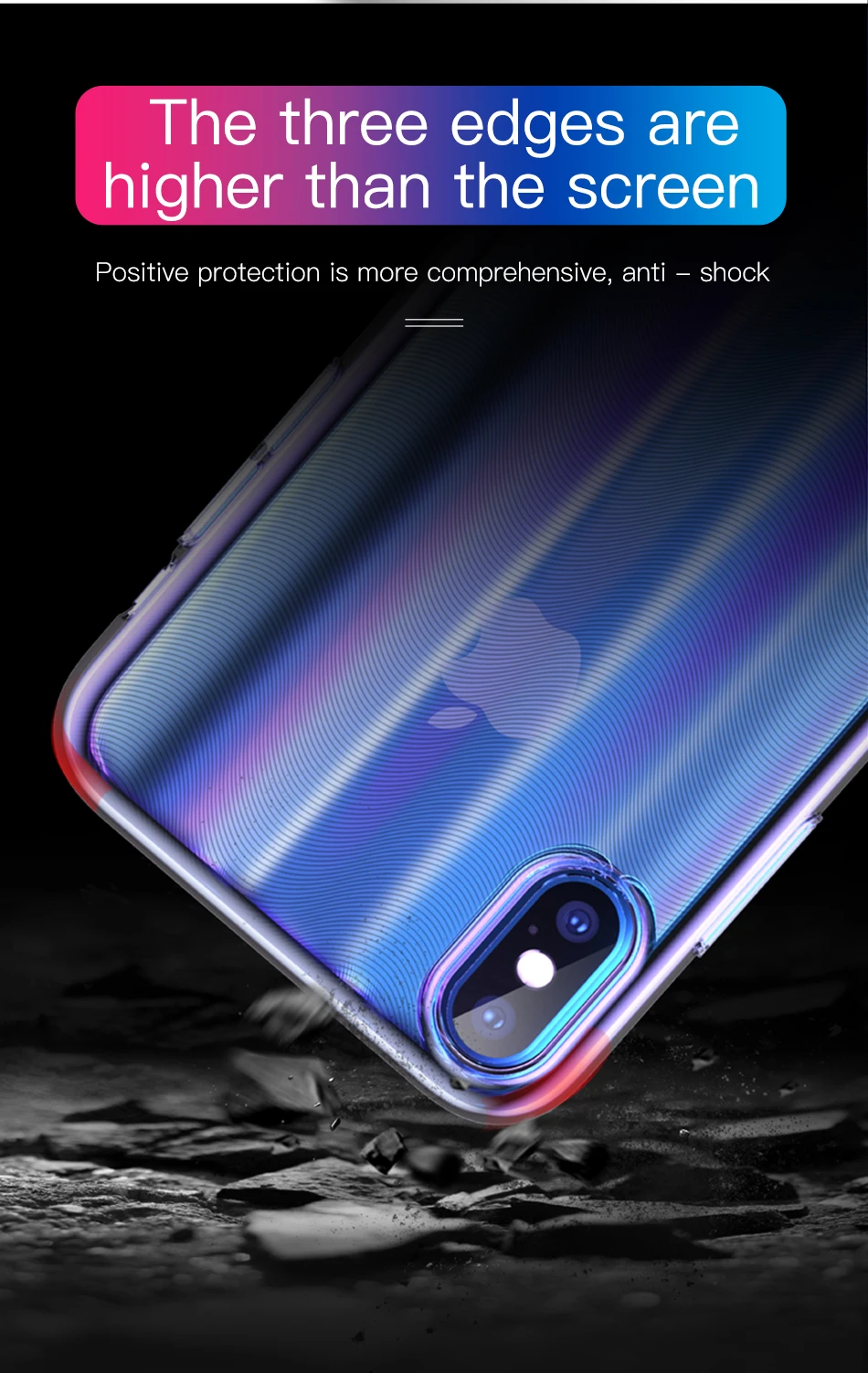 Роскошный чехол Baseus Aurora для iPhone Xs XR Xs Max, градиентный жесткий пластиковый защитный чехол для iPhone Xs, задняя крышка для телефона