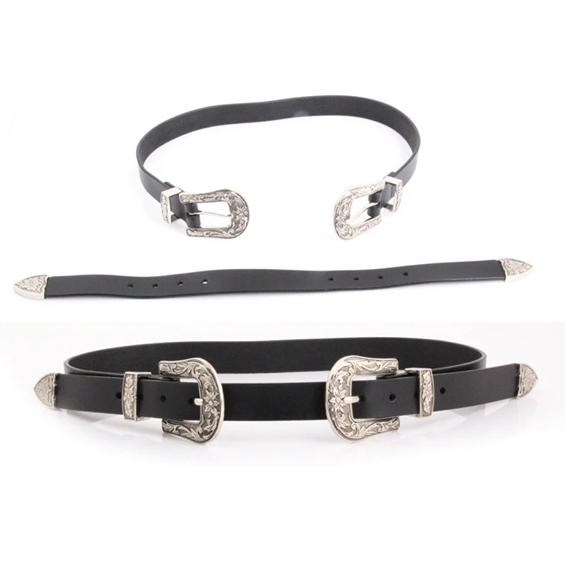 Women Metal Adjustable Punk Metal Waistband Waist Style Belt Double ...