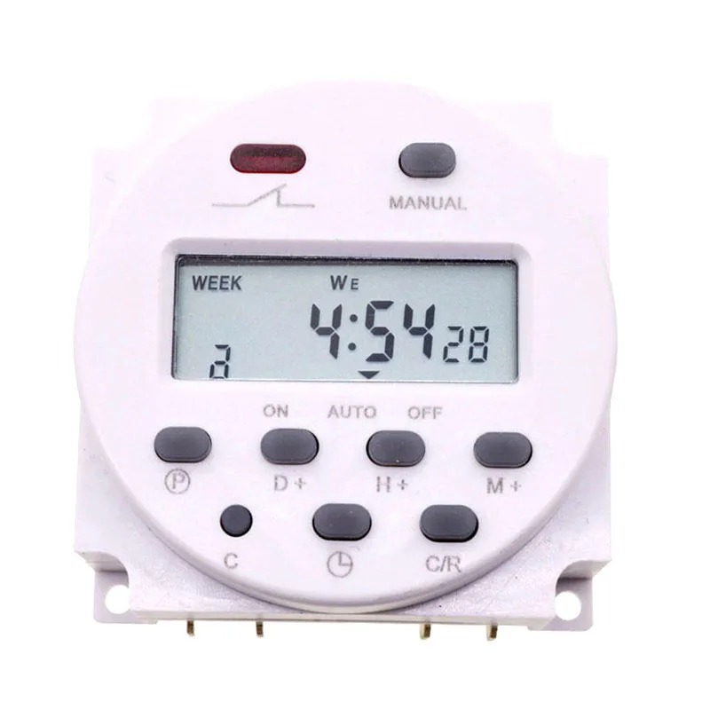 

15.98 Inch Big Lcd 220v Ac 7 Days Weekly Programmable Timer Switch Time Relay Built-in Rechargeable Battery For Lights Control