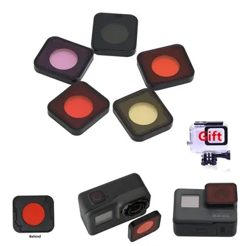 

New Accessories 5 Color Protective Filter Lens (Not Waterproof) for GoPro Hero 5 Camera Mount