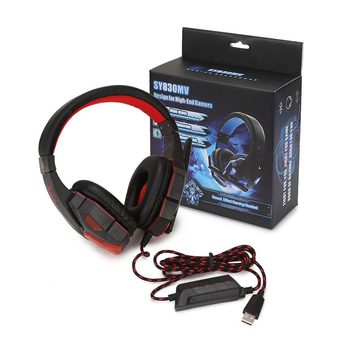 

7.1 Channel Surround Sound Gaming MIC Headphone with Backlight 40mm Driver Super Bass HD Gamer Headset for Desktop PC Laptop