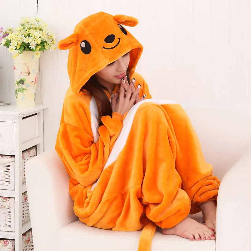 Cosplay Costume Flannel Pajamas Adults Anime Animal Onesies Sleepwear Kigurumi Women Men Unicorn Stitch Pikachu Winter Pajamas