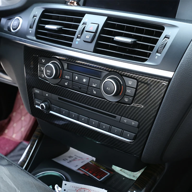 Углеродное волокно ABS пластиковый Автомобильный Центр CD панель ...