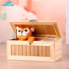 LeadingStar деревянная электронная бесполезная коробка со звуком милый тигр 20 режимов автоматически закрывает стол украшения день рождения zk30
