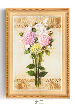 Plant flowers 3 50x30 см 3D растение Цветочная лента Набор для вышивки набор для рисования пятна набор рукоделия Сделай Сам Рукоделие искусство домашний декор - Цвет: Plant flowers 3