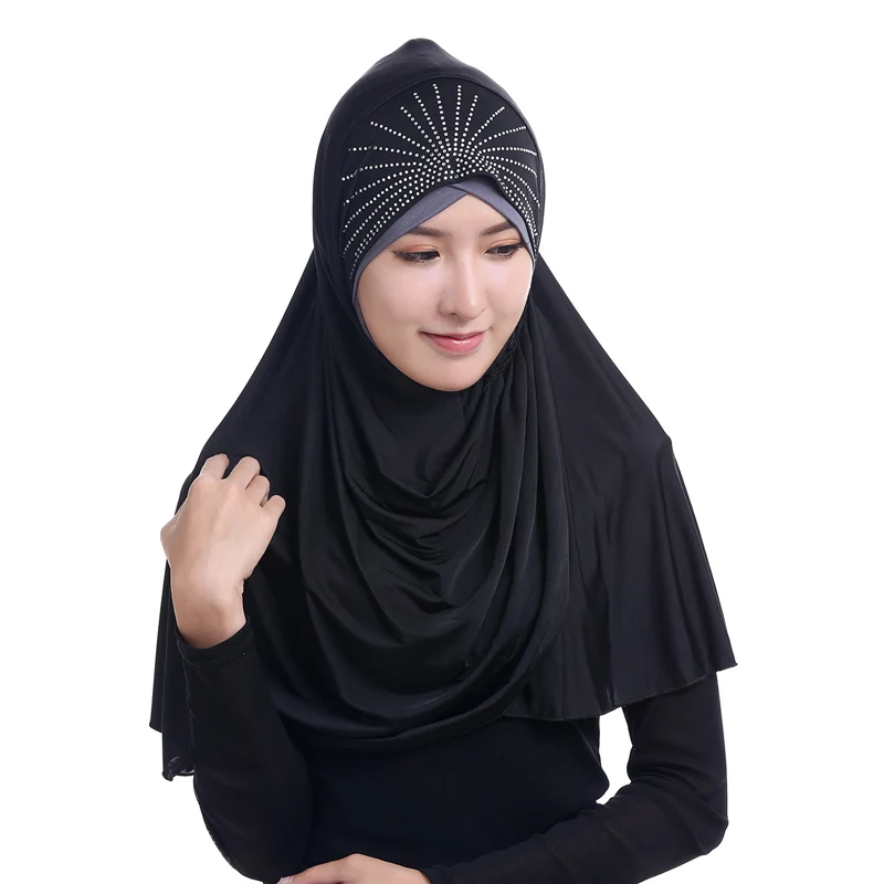 

Arab Soft Attire Hijabs Muslim Women Diamonds Hijabs