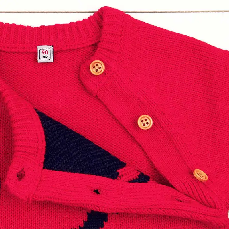 Baby Rompers Autumn Kids Cartoon Fawn Boy Girl Knitted Sweaters Toddler Winter Long Sleeve Clothing Infant Jumpsuit Unisex 6-24M (6)