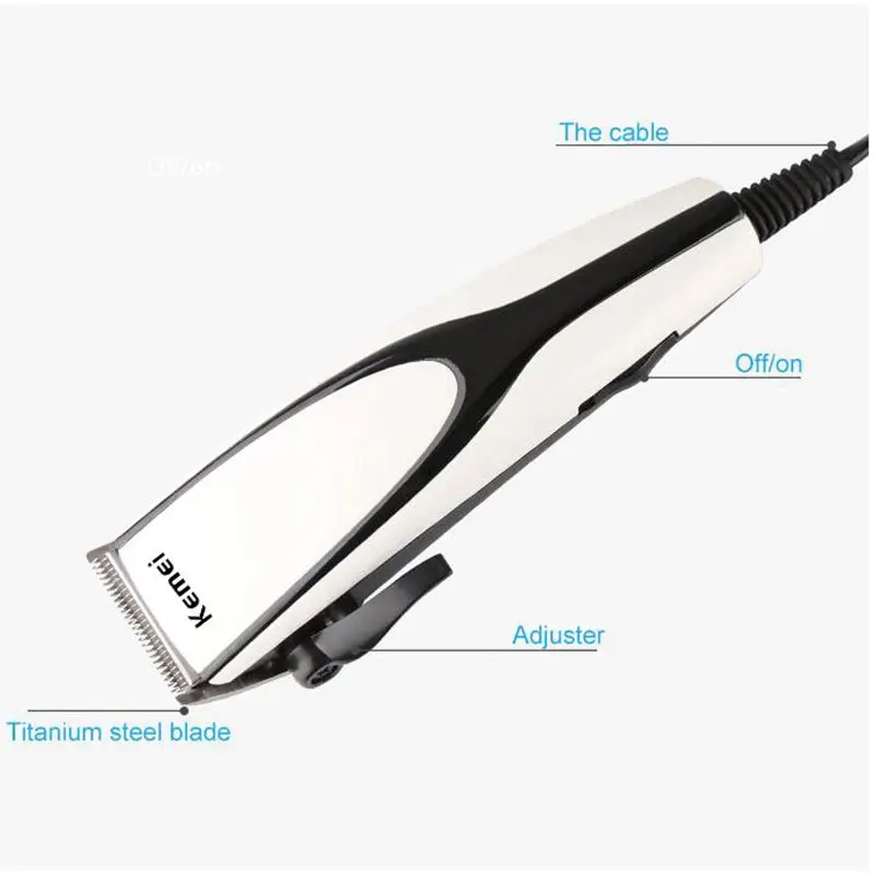 Kemei professional hair trimmer hairdresser haircut barber 10W clipper cutter hair cutting machine powerful men electric shaver Kemei professional hair trimmer hairdresser haircut barber 10W clipper cutter hair cutting machine powerful men electric shaver