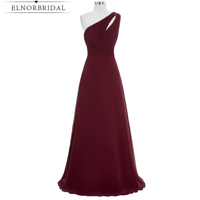 Burgundy Bridesmaid Dresses 2017 Robe Longue Real Photos One Burgundy Bridesmaid Dresses 2017 Robe Longue Real Photos One Shoulder Wedding Guest Dress Formal Party Gowns For Weddings
