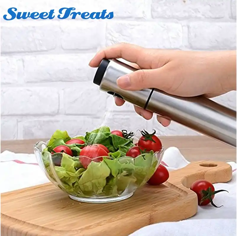 Sweettreats 1 шт. спрей-насос из нержавеющей стали мелкий туман оливковый насос спрей бутылка масло опрыскиватель горшок инструмент для приготовления пищи - изображение