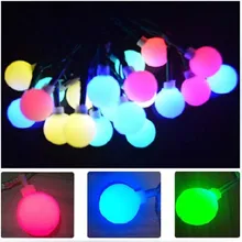 Многоцветный 4 м 40 шариков светодиодная гирлянда на батарейке сказочные огни вечерние свадебные уличная Рождественская гирлянда Рождественские огни Decorativas