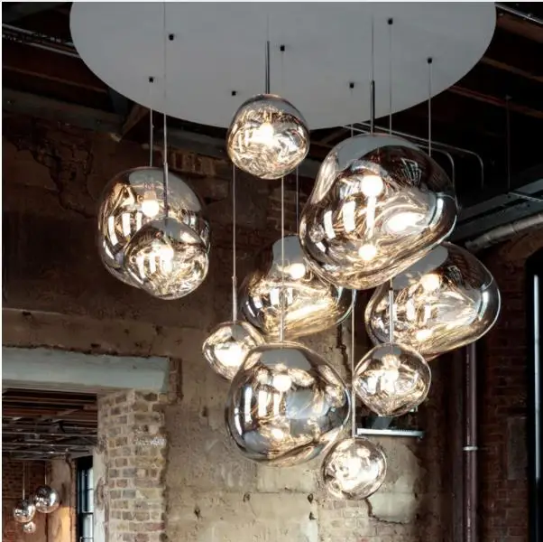 

Glass stone Lustre LED Luminaire Silver Hanging hanglamp Pendant Lamp Living Room Deco Fixture