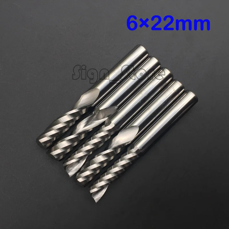 4 de Alta Pces Qualidade Carboneto Cnc Roteador Bits Uma Única Flauta Fresa Corte Ferramentas 22mm 5 6mm 1 –