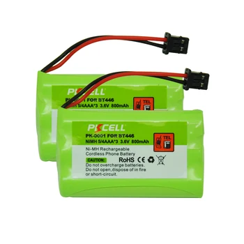 

2Pcs*PKCELL Ni-MH Battery Pack 5/4 AAA*3 3.6V 800mAh Rechargeable Cordless Phone Battery For BT446 BT-1005 ER-P512