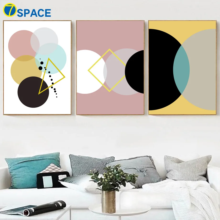 Abstract Geometric Curve Line Nordic Posters And Prints Wall Art Canvas