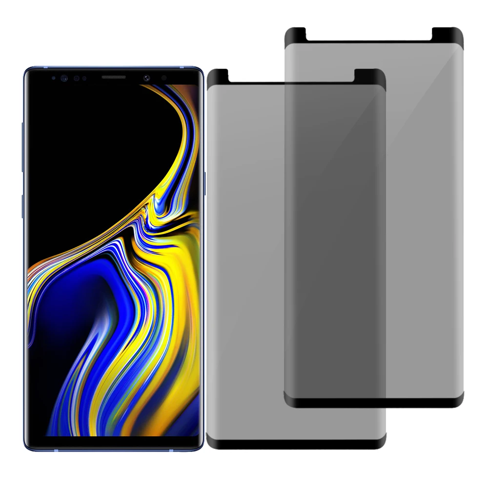 

2pcs/lot Privacy Screen protector for Samsung Galaxy Note 9 Anti-Glare Tempered Glass Film Anti-Peep Full Coverage Shockproof