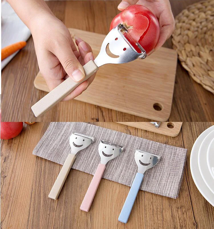 Multifunctional Fruit Paring Knife Stainless Steel Scraper Apple Peeling Planer Kitchen Gadget lw1228526 | Дом и сад