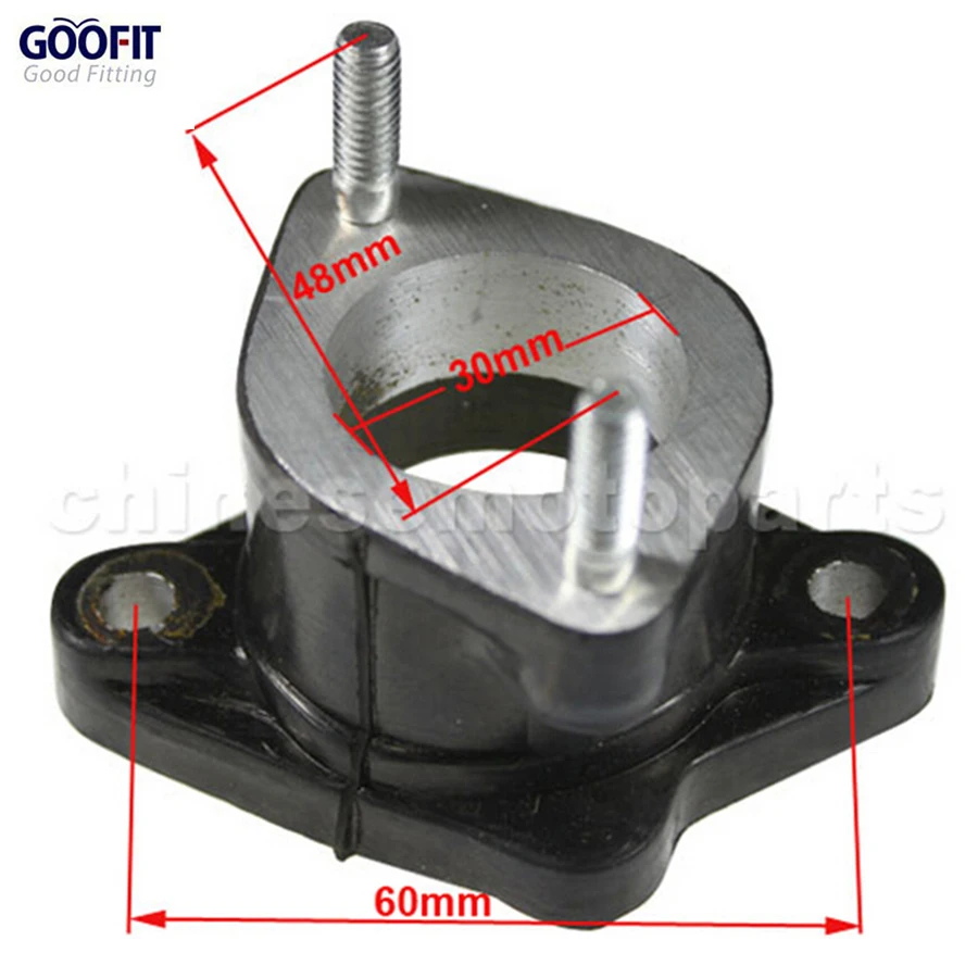 

GOOFIT 30mm Motorcycle Intake Manifold Pipe fit CG 200-250cc ATV Dirt Bike & Go Kart P091-022