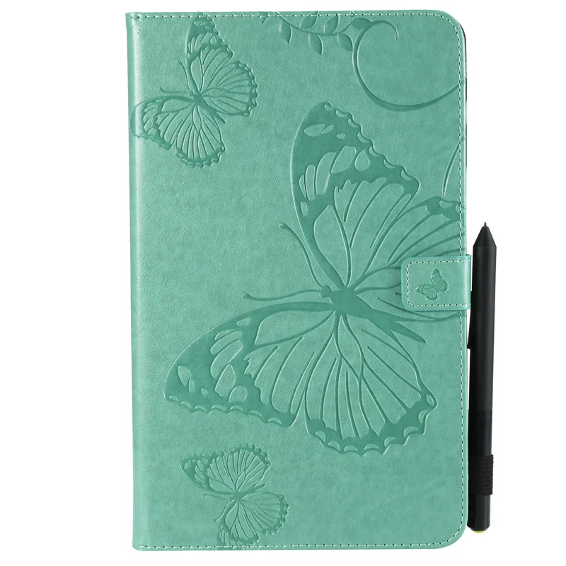 3D Butterfly Embossed Tablet Stand Case For Galaxy Tab A6 10.1 2016 SM-T580 T585 Magnetic Flip PU Leather Cover Sleeve + Stylus (23)