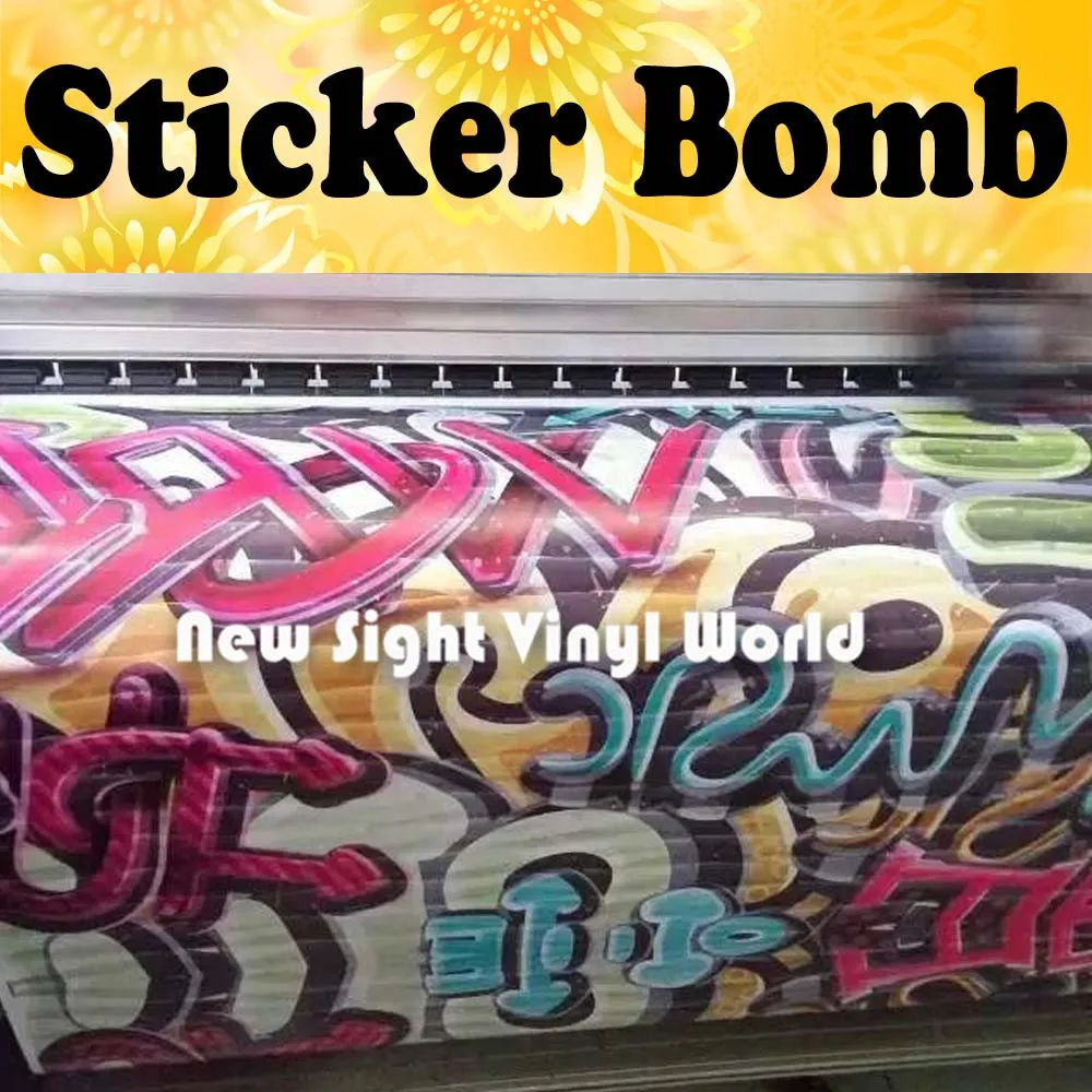 Graffiti Sticker Bomb Vinyl Film Sticker Bombing Graffiti Vinyl Wrap