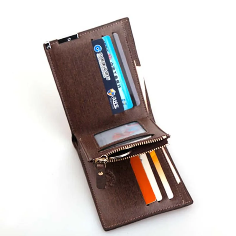 

New Arrival New Multifunction Man Wallets PU Leather Zipper Business Wallet Card Holder Pocket Purse Plaid Pounch Fashion