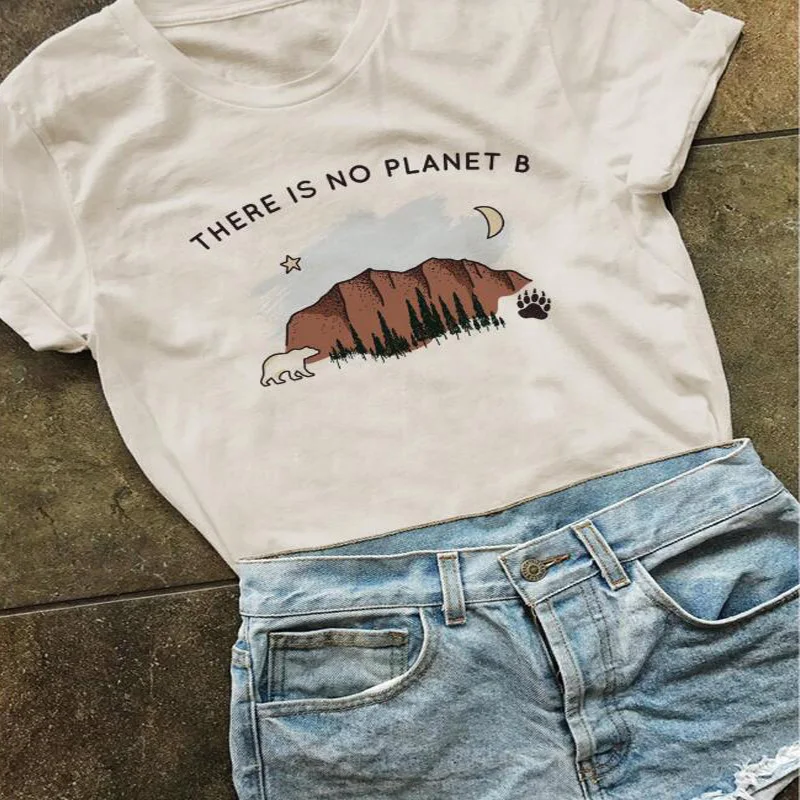 Футболка There Is No Planet B Женская повседневная глобальная с изменением климата |