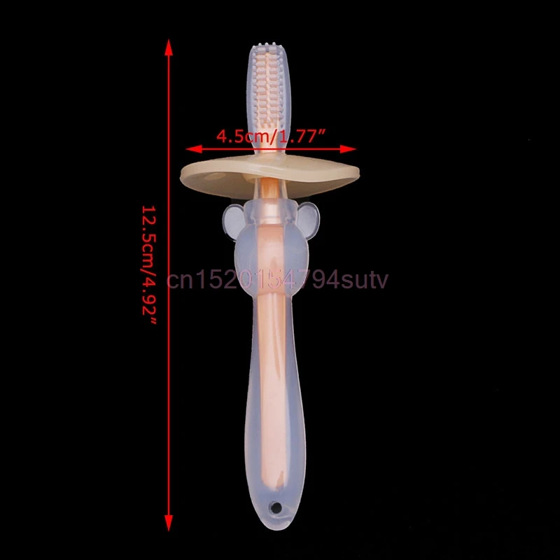 Детский Прорезыватель для обучения зубов мягкая Зубная щётка щетка безопасные гибкие# h055