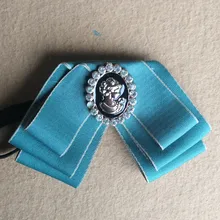 Бренд мужские роскошные бизнес Свадебный клуб вечерние воротник шеи одежда аксессуары для галстуков повседневные 3 слоя жениха со стразами галстуки-бабочки