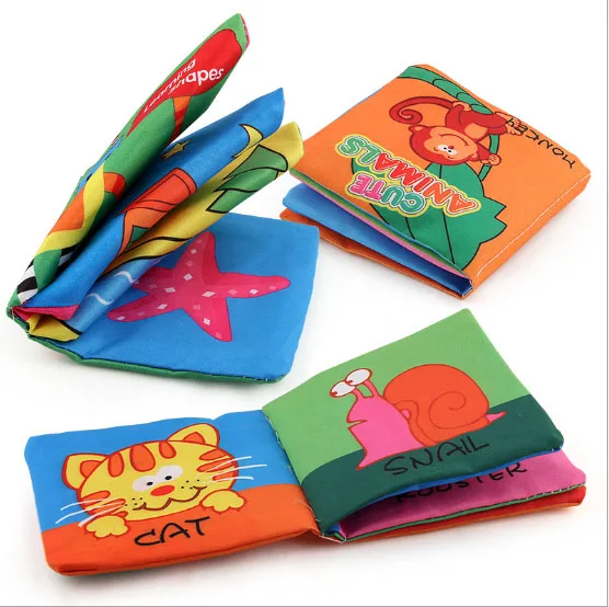 Hot Sale Baby Early Education Cloth Book Washed tear not bad Fabric Book 6SET Book For Baby Gift