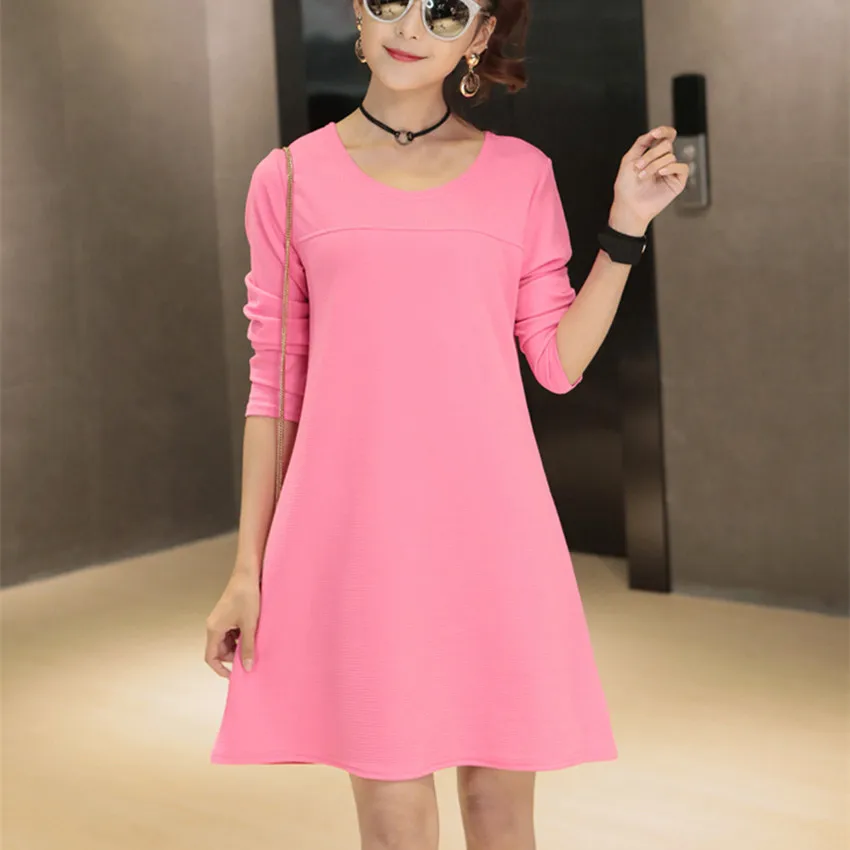 XXS M candy color New 2017 antumn Fashion Women long sleeve Dresses