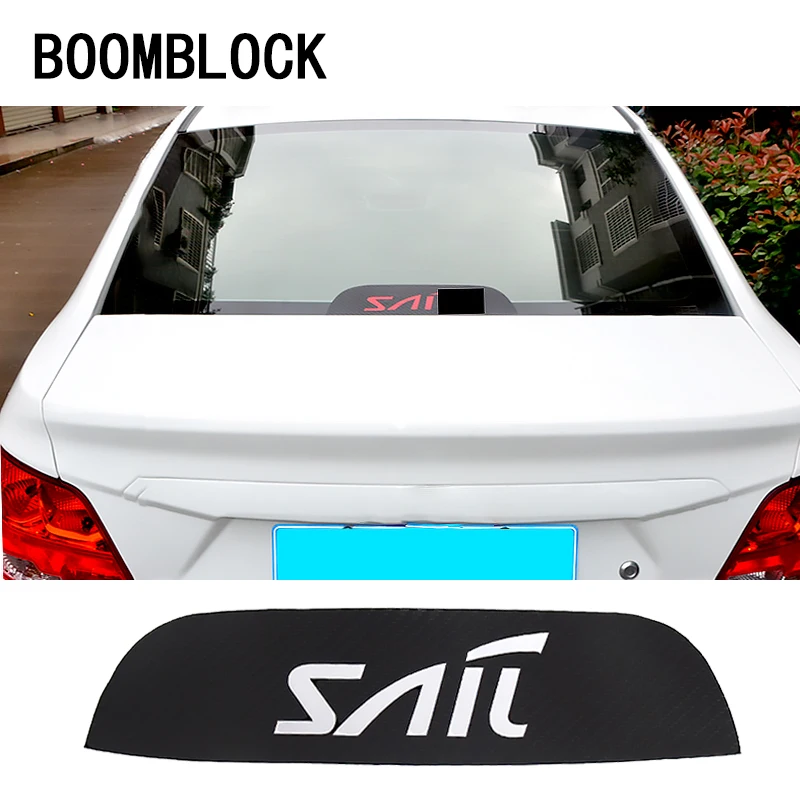 

BOOMBLOCK Carbon Fiber High Brake Light Emblems Car-styling Decoration Stickers For Chevrolet New Sail Protective Accessories