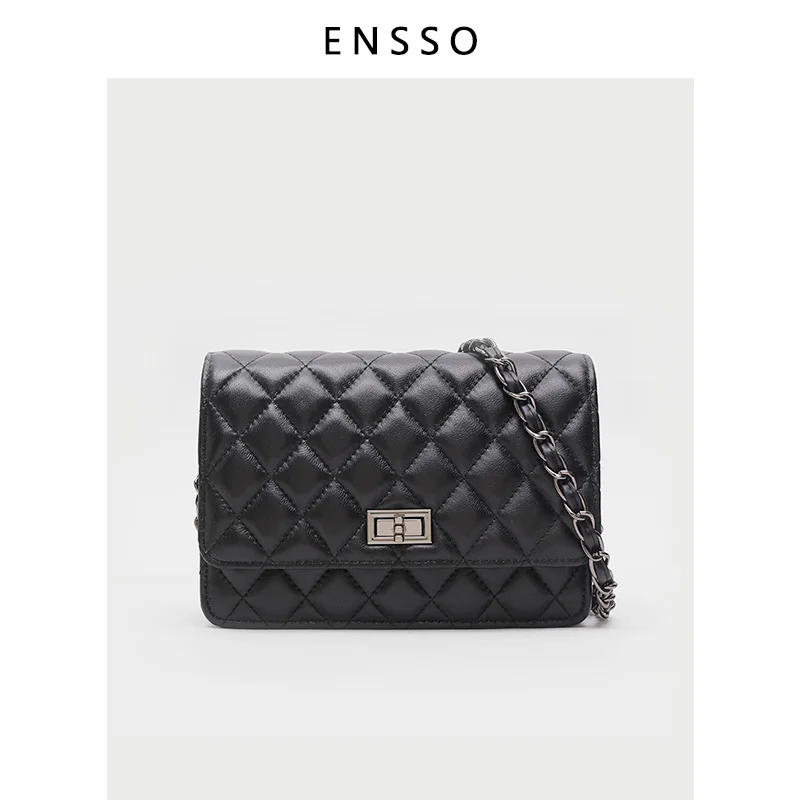 

Princess sweet lolita bag ENSSO Shoulder bag Lamb Leather diamond chain satchel fashion and simple bag women ENSSO 114