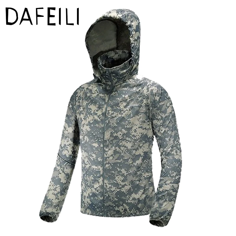 DAFEILI New Hooded foldable army camouflage summer military tactical