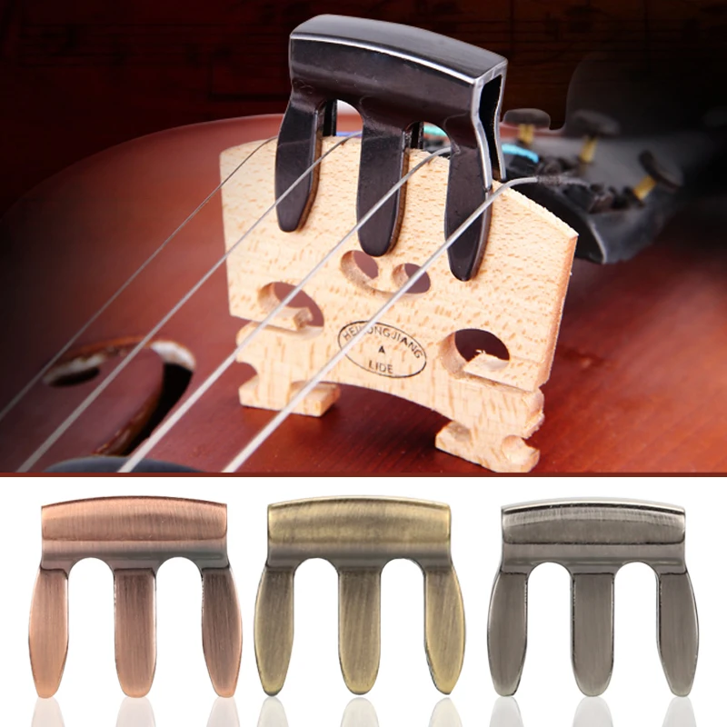 

Violin Mute Effective 3 Color Musical Instruments Silencer Simple Zinc Alloy Gifts Durable Metal Mute Convenient Sound Hole