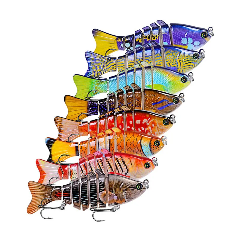 

13 Style Fishing Lure Wobblers multi jointed hard bait 10cm 16g 7 Segments Bionic joint bait Swimbait carp lures Fishing Tackle