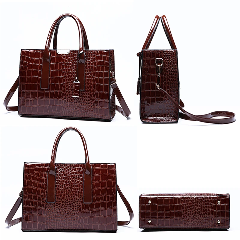 Fashion Crocodile Pattern Ladies Handbags 2018 Luxury Handbag Women Bags Designer Large Capacity Wo