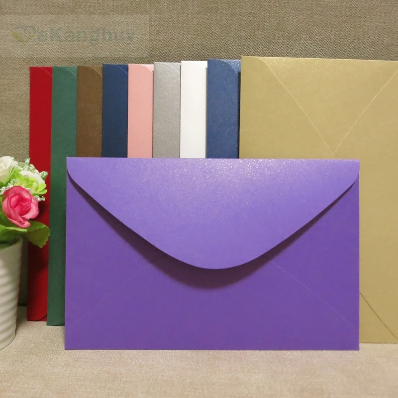 25 шт. 20x13 см (7 8 &quotx 5&quot) цвет жемчуг бумага конверт бизнес Свадебные для