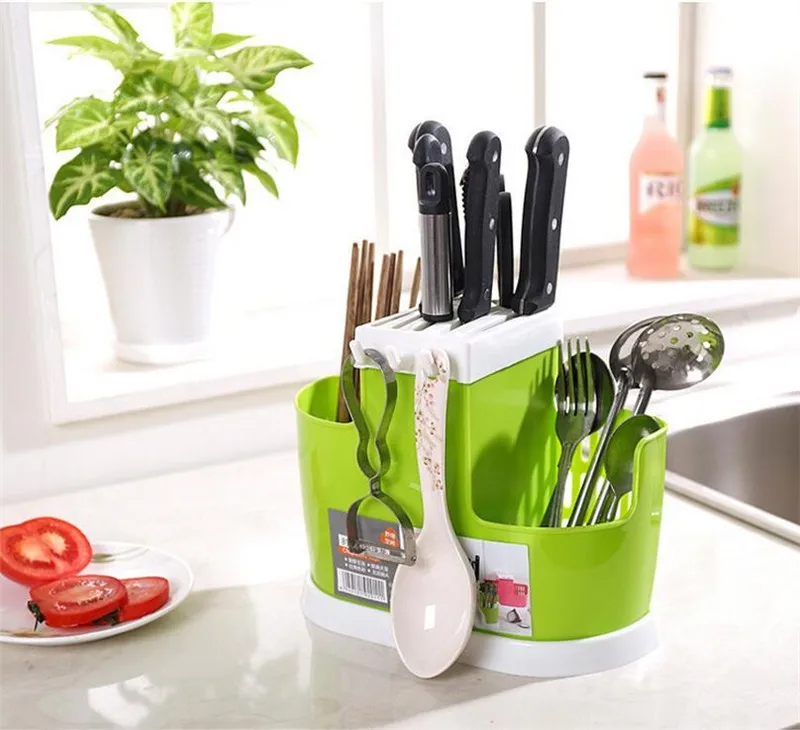 Многофункциональная кухонная посуда, стеллаж для посуды, сушилка для посуды, палочки для еды, стеллаж для хранения, креативная практичная Пластиковая Подставка для столовых приборов